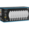 Mexen Nova 10x LED крушка E14, C37, 1W, Топла - 3000K, 105 lm - L102-E14-0130-01x10