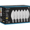 Mexen Nova 6x LED крушка E14, C37, 3W, Топло - 3000K, 315 lm - L102-E14-0330-01x06