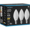 Mexen Nova 3x LED крушка E14, C37, 6W, Топла - 3000K, 630 lm - L102-E14-0630-01x03
