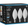 Mexen Nova 3x LED крушка E14, C37, 7W, Студена - 6500K, 735 lm - L102-E14-0765-01x03