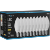 Mexen Nova 10x LED крушка E14, C37, 8W, Топла - 3000K, 840 lm - L102-E14-0830-01x10