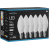 Mexen Nova 6x LED крушка E14, C37, 8W, Неутрална - 4000K, 840 lm - L102-E14-0840-01x06