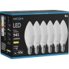 Mexen Nova 6x LED крушка E14, C37, 9W, Топла - 3000K, 945 lm - L102-E14-0930-01x06