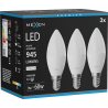 Mexen Nova 3x LED крушка E14, C37, 9W, неутрална - 4000K, 945 lm - L102-E14-0940-01x03