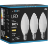 Mexen Nova 3x LED крушка E14, C37, 10W, Топла - 3000K, 1055 lm - L102-E14-1030-01x03