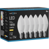 Mexen Nova 6x LED крушка E14, C37, 10W, Топла - 3000K, 1055 lm - L102-E14-1030-01x06