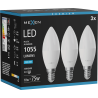 Mexen Nova 3x LED крушка E14, C37, 10W, Студена - 6500K, 1055 lm - L102-E14-1065-01x03