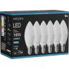 Mexen Nova 6x LED крушка E14, C37, 10W, Студена - 6500K, 1055 lm - L102-E14-1065-01x06