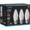 Mexen Nova 3x LED крушка E27, C37, 5W, Топла - 3000K, 525 lm - L102-E27-0530-01x03