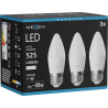 Mexen Nova 3x LED крушка E27, C37, 5W, неутрална - 4000K, 525 lm - L102-E27-0540-01x03