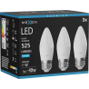 Mexen Nova 3x LED крушка E27, C37, 5W, Студена - 6500K, 525 lm - L102-E27-0565-01x03