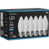 Mexen Nova 6x LED крушка E27, C37, 5W, Студена - 6500K, 525 lm - L102-E27-0565-01x06