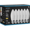 Mexen Nova 6x LED крушка E27, C37, 8W, Топла - 3000K, 840 lm - L102-E27-0830-01x06