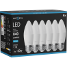 Mexen Nova 6x LED крушка E27, C37, 8W, Студена - 6500K, 840 lm - L102-E27-0865-01x06