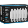 Mexen Nova 6x LED крушка E27, C37, 10W, Студена - 6500K, 1055 lm - L102-E27-1065-01x06