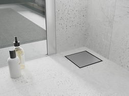 Mexen Flat-Q M13 квадратен подов сифон 12 x 12 см, инокс - 1010012