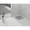 Mexen Flat-Q M13 квадратен подов сифон 15 x 15 см, инокс - 1010015