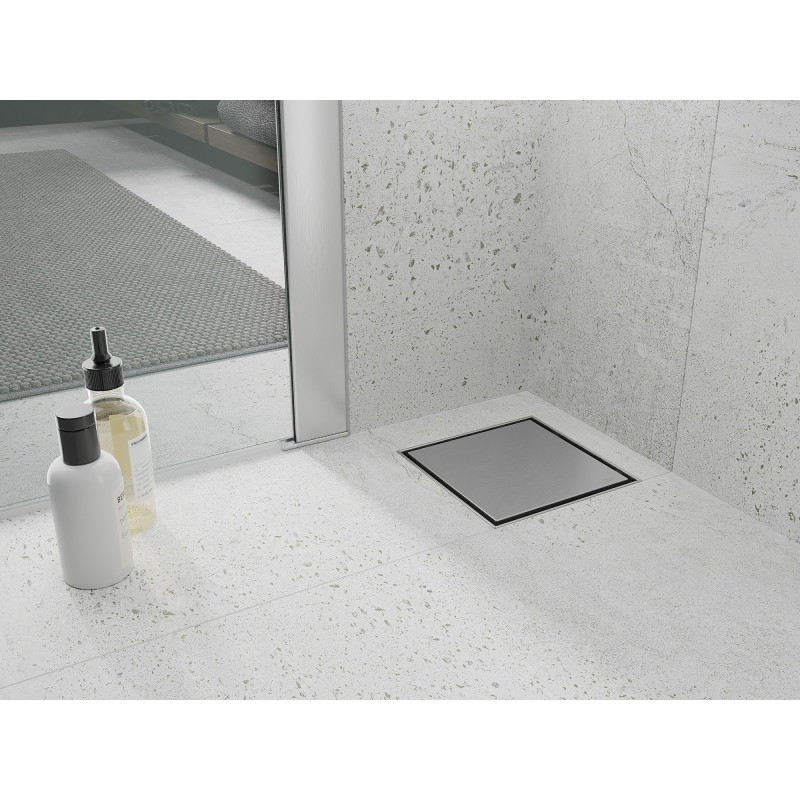 Mexen Flat-Q M13 подов сифон квадратен 25 x 25 см, инокс - 1010025
