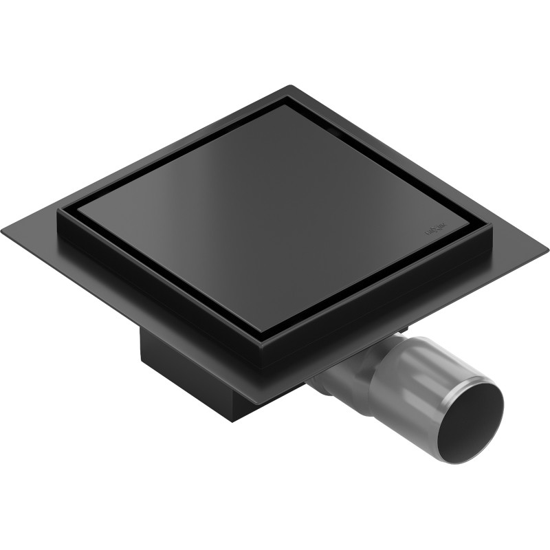 Mexen Flat-Q M13 квадратен подов сифон 20 x 20 см, черен - 1710020