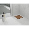 Mexen Flat-Q M13 квадратен подов сифон 15 x 15 см, четкана мед - 1C10015