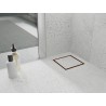 Mexen Flat-Q M13 квадратен подов сифон 15 x 15 см, четкана мед - 1C10015