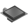 Mexen Flat-Q M13 квадратен подов сифон 12 x 12 см, четкано пистолетно сиво - 1E10012