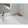 Mexen Flat-T M13 триъгълен подов сифон 20 x 20 см, розово злато - 1610320