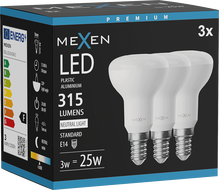 Mexen Nova 3x LED крушка E14, R50, 3W, неутрална - 4000K, 315 lm - L103-E14-0340-01x03
