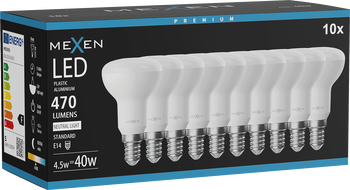 Mexen Nova 10x LED крушка E14, R50, 4,5W, Неутрална - 4000K, 470 lm - L103-E14-0540-01x10