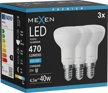Mexen Nova 3x LED крушка E14, R50, 4,5W, Студена - 6500K, 470 lm - L103-E14-0565-01x03