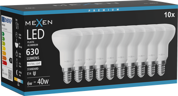 Mexen Nova 10x LED крушка E14, R50, 6W, Неутрална - 4000K, 630 lm - L103-E14-0640-01x10