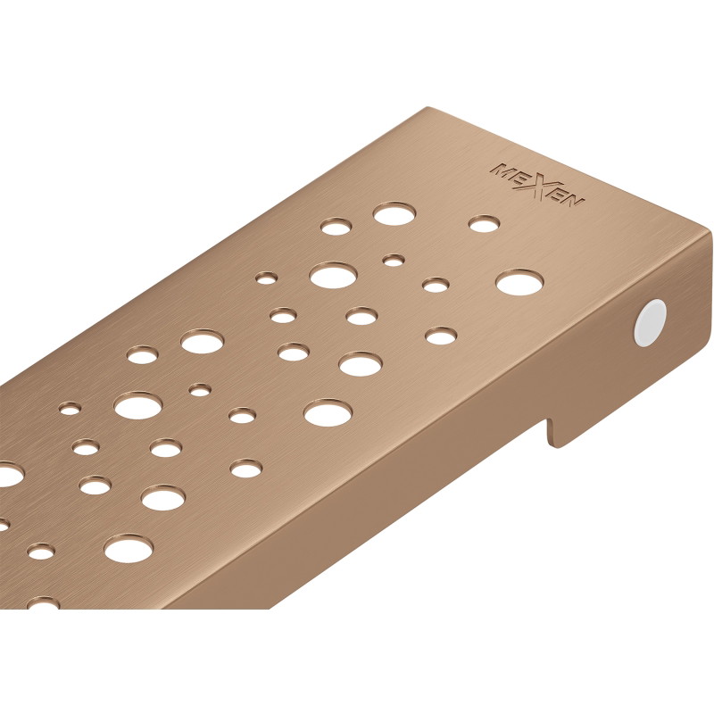 Mexen Flat M12 маска за линеен сифон 90 см, четкан мед - 1C21090