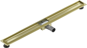 Mexen Flat корпус за линейно оттичане 90 cm, златисто четкан - 1A15090