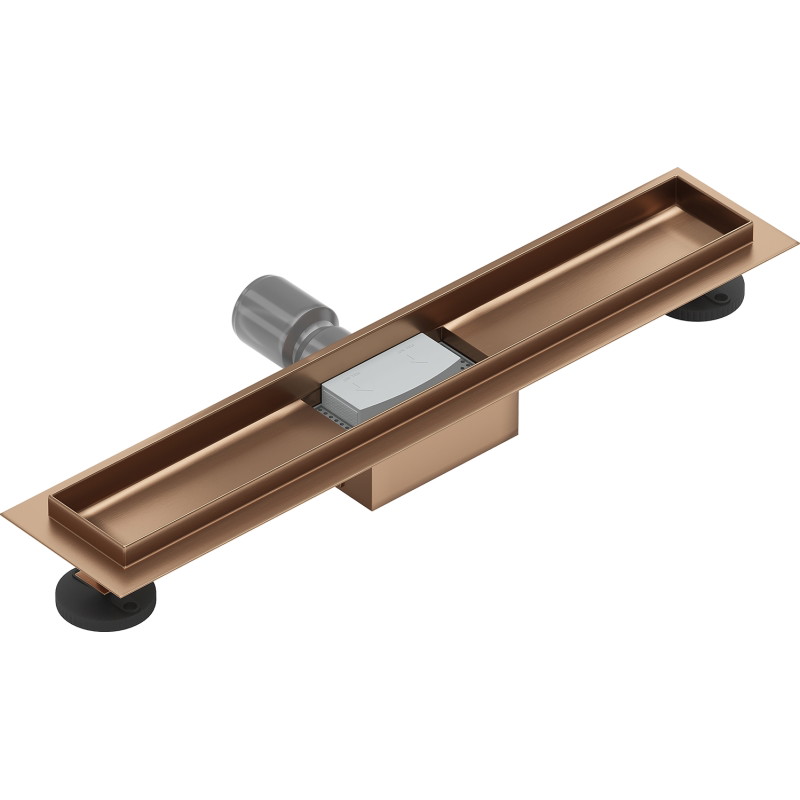 Mexen Flat корпус за линеен отвод 60 см, четкана мед - 1C15060