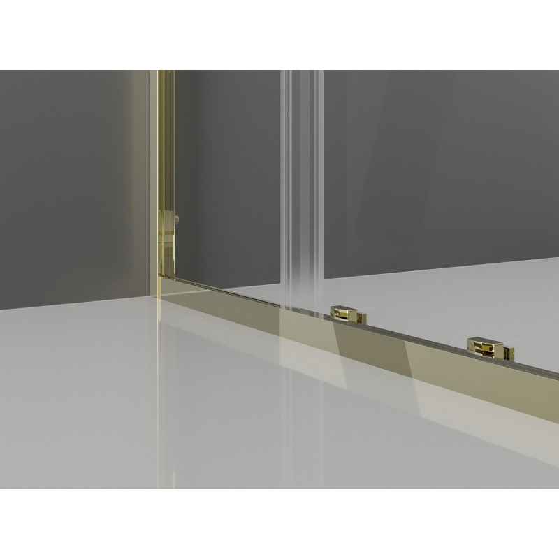 Mexen Exo-S 3S душ кабина 3-стенна плъзгаща 95 x 75 см, прозрачна, златна