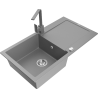 Mexen Leo гранитна мивка с 1 отделение с отцедник и кухненски смесител