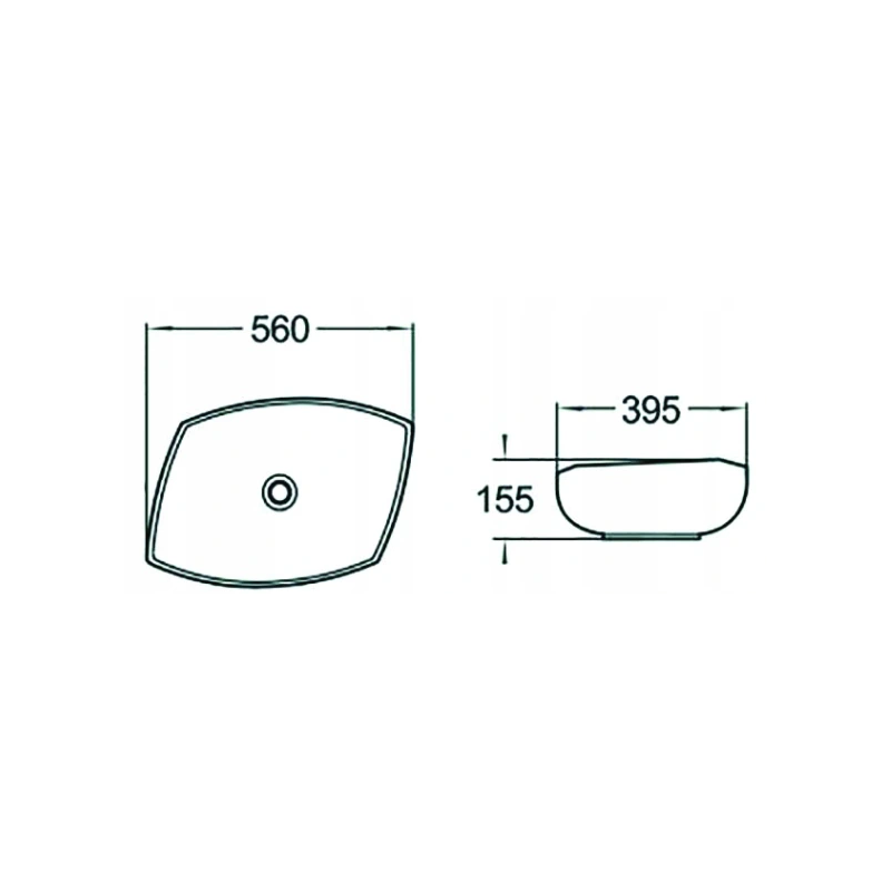 Mexen Gianna мивка за плот 56 x 39 см, бяла - 21915600