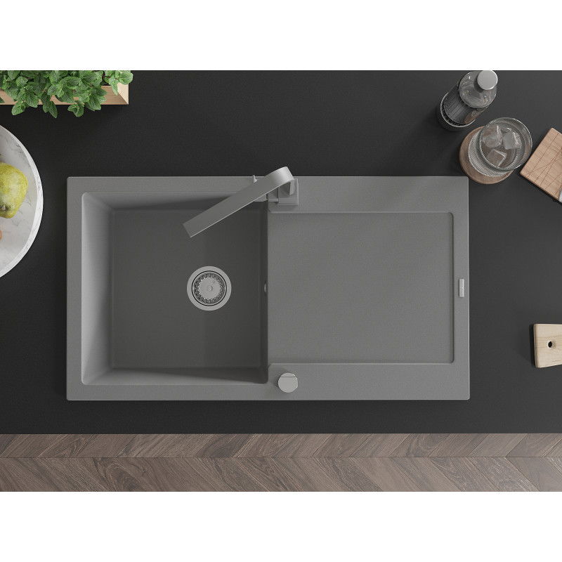Mexen Leo гранитна мивка с 1 отделение с отцедник и кухненски смесител