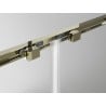 Mexen Exo-S 3S душ кабина 3-стенна плъзгаща се 90 x 110 см, прозрачна, златиста