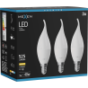 Mexen Nova 3x LED крушка пламък E14, C37, 5W, Топла - 3000K, 525 lm - L106-E14-0530-01x03