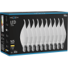 Mexen Nova 10х LED крушка пламък E14, C37, 5W, Топла - 3000K, 525 lm - L106-E14-0530-01x10