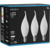 Mexen Nova 3x LED крушка пламък E14, C37, 5W, Неутрална - 4000K, 525 lm - L106-E14-0540-01x03