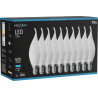 Mexen Nova 10x LED крушка пламък E14, C37, 5W, Студена - 6500K, 525 lm - L106-E14-0565-01x10