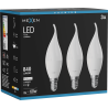Mexen Nova 3x LED крушка пламък E14, C37, 8W, Неутрална - 4000K, 840 lm - L106-E14-0840-01x03