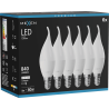 Mexen Nova 6x LED крушка пламък E14, C37, 8W, Неутрална - 4000K, 840 lm - L106-E14-0840-01x06