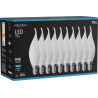 Mexen Nova 10x LED крушка пламъче E14, C37, 8W, Студена - 6500K, 840 lm - L106-E14-0865-01x10