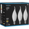 Mexen Nova 3x LED крушка пламък E14, C37, 10W, Топла - 3000K, 1055 lm - L106-E14-1030-01x03