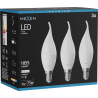 Mexen Nova 3x LED крушка пламък E14, C37, 10W, Неутрална - 4000K, 1055 lm - L106-E14-1040-01x03