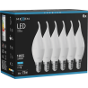 Mexen Nova 6x LED крушка пламък E14, C37, 10W, Студена - 6500K, 1055 lm - L106-E14-1065-01x06