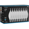 Mexen Nova 10x LED крушка пламък E14, C37, 10W, Студена - 6500K, 1055 lm - L106-E14-1065-01x10